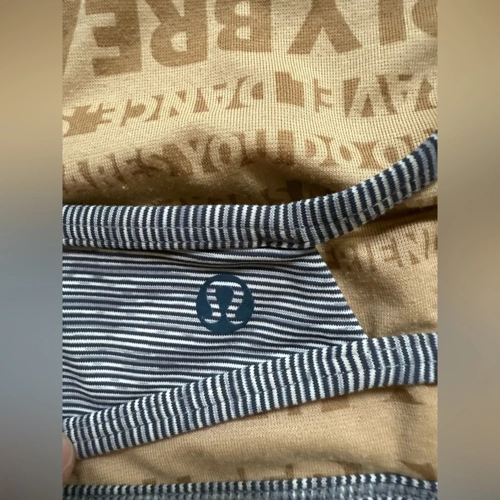 Lululemon Womens Centered Energy Bra Wee Are From Space/Coal Fossil Gray Size 10 - Picture 6 of 7